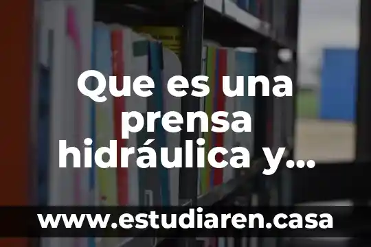 Que es la presion hidraulica con jeringas fisica 4 Que es una prensa hidráulica y bajo qué principio funciona