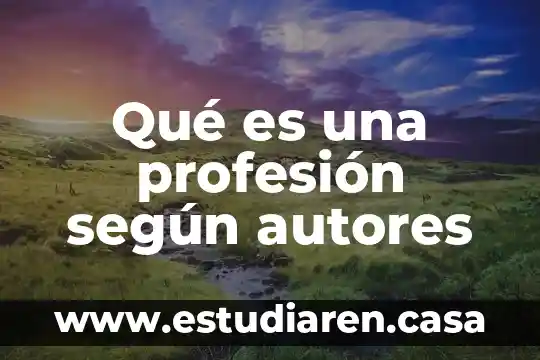 Qué es una profesión según autores