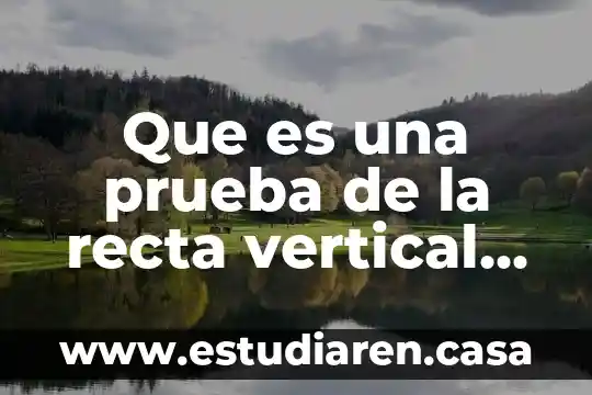 Que es analisis vertical ejemplo 8 Que es una prueba de la recta vertical en matemáticas