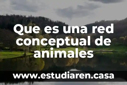 Que es una red conceptual de animales