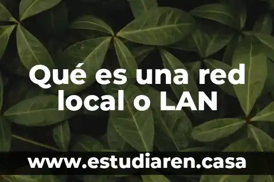 Qué es una red local o LAN