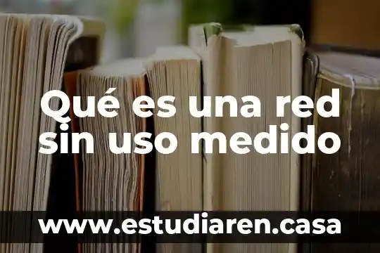 Que es una red neuronal recurrente 3 Qué es una red sin uso medido