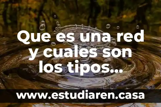 Que es una red y cuales son los tipos informatica