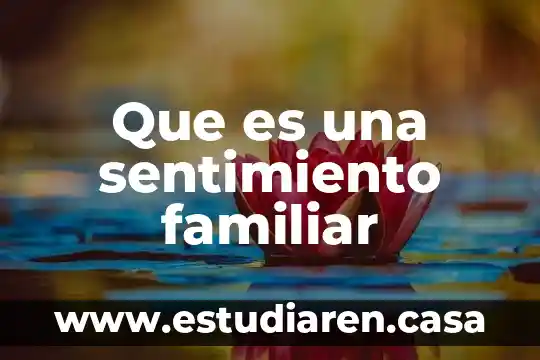 Que es el sentimiento amoral 4 Que es una sentimiento familiar