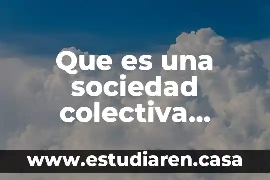 Que es una sociedad colectiva colombia