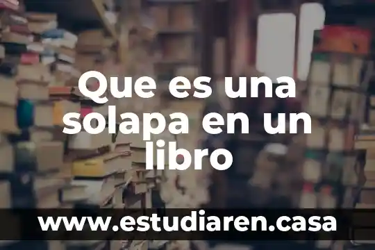 Que es el valor libro de un proyecto 5 Que es una solapa en un libro