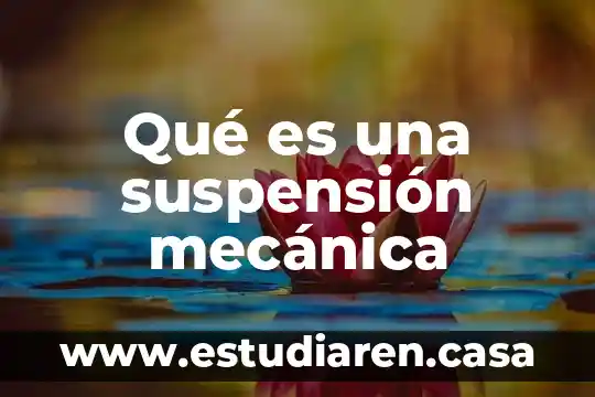 Suspension quimica que es 7 Qué es una suspensión mecánica