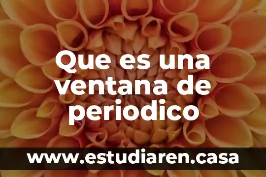 Que es una ventana en la interfaz de una computadora 8 Que es una ventana de periodico