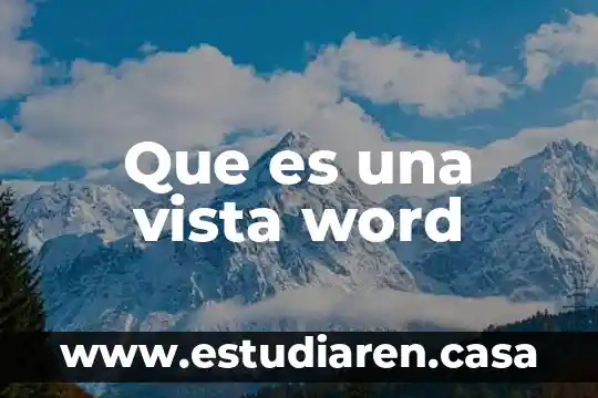 Que es un retorno de carro atumatico en word 5 Que es una vista word
