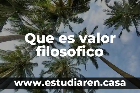 Qué es un enfoque filosófico ejemplos 5 Que es valor filosofico
