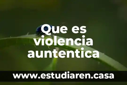 Que es violencia auntentica