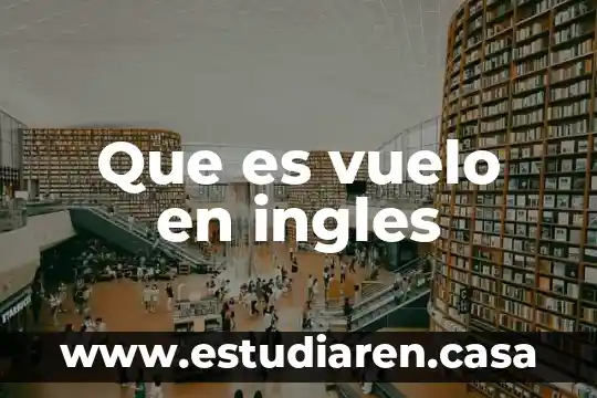 Vuelo redondo que es 5 Que es vuelo en ingles