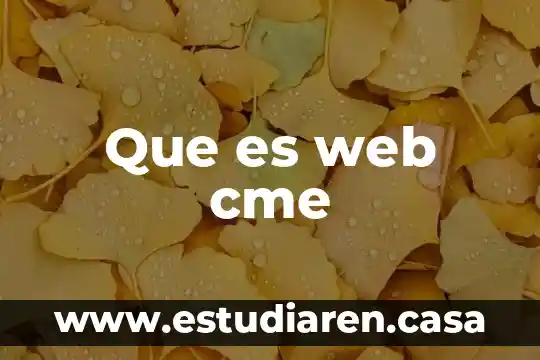 Que es web cme