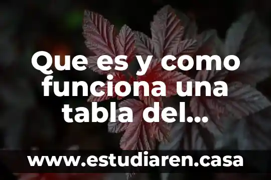 Que es y como funciona una tabla del metodo singapur