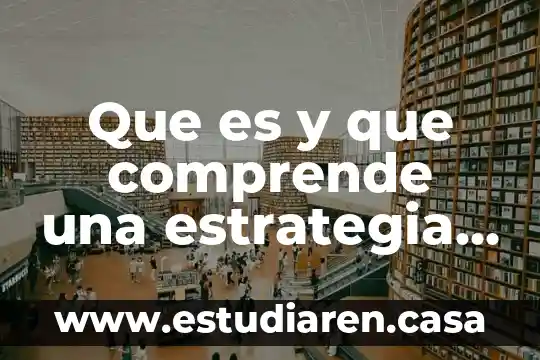 Que es y que comprende una estrategia ejemplos