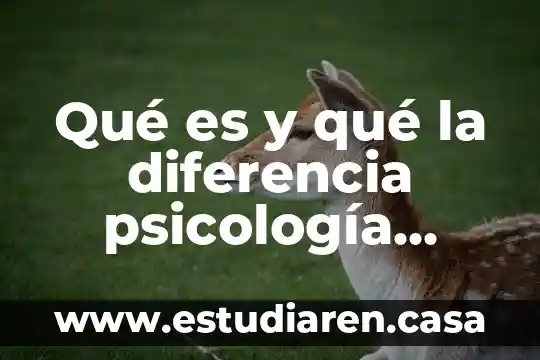 Qué es y qué la diferencia psicología laboral
