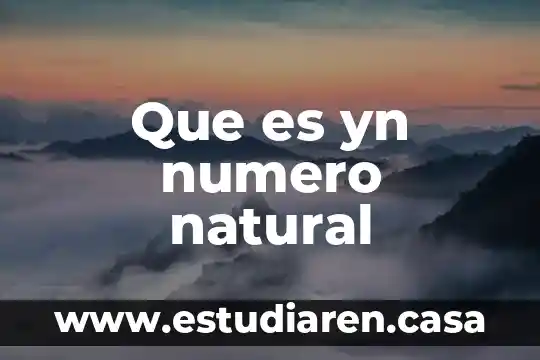 Alguien sabe que es el numero 4 Que es yn numero natural