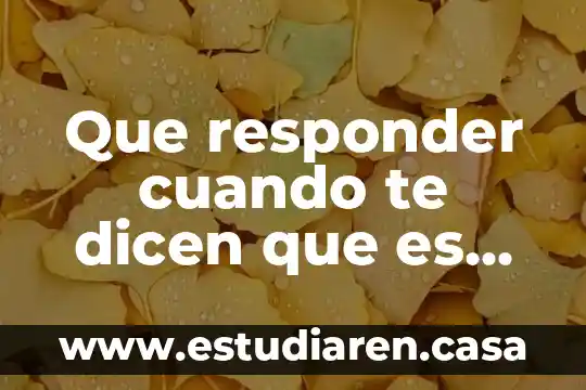 Que responder cuando te dicen que es de tu vida