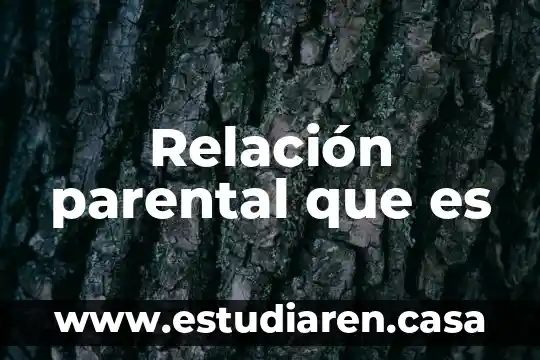 Relación parental que es