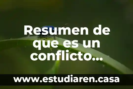 Resumen de que es un conflicto laboral
