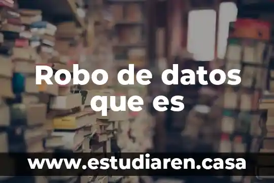 Que es una edicion de datos 4 Robo de datos que es