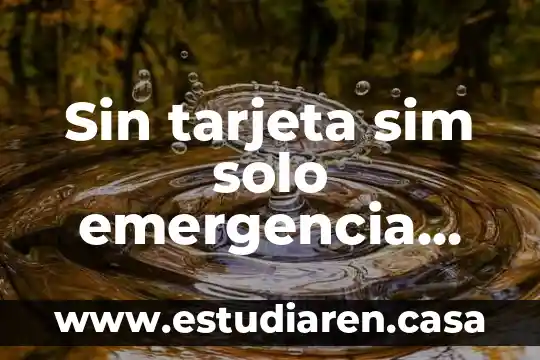 Que es un correo solo de texto 5 Sin tarjeta sim solo emergencia que es esto