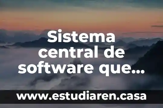 Qué es central en estadística 6 Sistema central de software que es