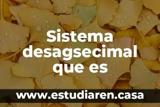 Que es el sistema galactico 4 Sistema desagsecimal que es