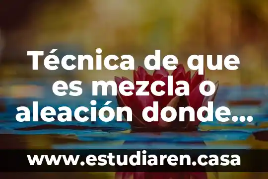 Que es y para que se utilizan las formas empresariales 5 Técnica de que es mezcla o aleación donde se utilizan