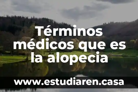Que es un medicos 4 Términos médicos que es la alopecia