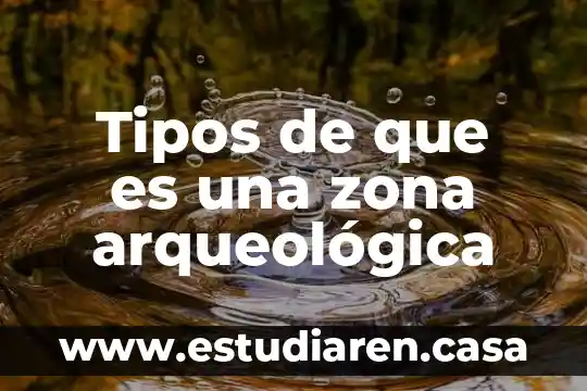 Tipos de que es una zona arqueológica