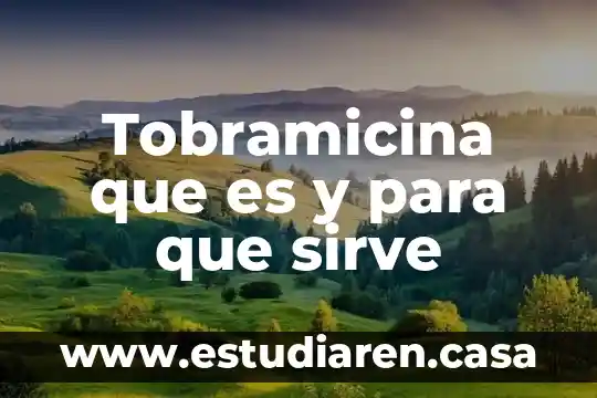 Qué es el RTU y para qué sirve 5 Tobramicina que es y para que sirve