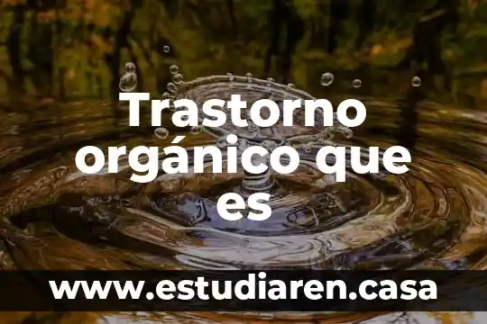 Que es el trastorno del lenguaje 3 Trastorno orgánico que es