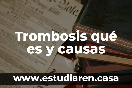 Que es problema social y causas 8 Trombosis qué es y causas
