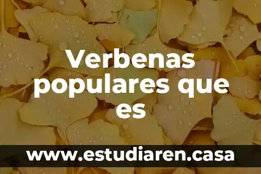 Verbenas populares que es