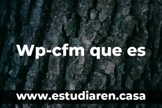 Wp-cfm que es