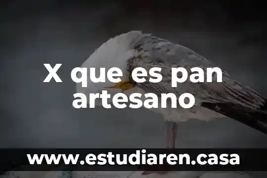 X que es pan artesano