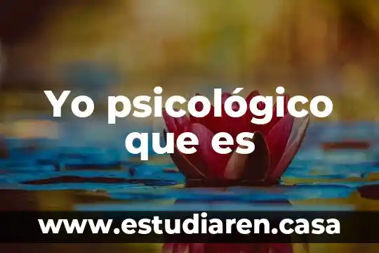 Yo psicológico que es